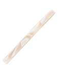 Long, French barrette ideal for fine to medium hair - Long & Skinny Barrette, Alba, marbled ivory white.