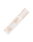 Medium, French barrette ideal for most hair types - Classic Rectangle Barrette, Alba, marbled ivory white.