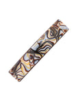 Medium, French barrette ideal for most hair types - Classic Rectangle Barrette, Onyx, marbled gray and charcoal.