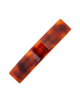 Medium, French barrette ideal for most hair types - Classic Rectangle Barrette, Tortoise, rich amber and mahogany brown.