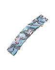 France Luxe medium, light blue, faux shell barrette for women - Classic Rectangle Barrette, South Sea.