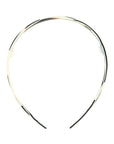 Thin, French headband ideal for all hair types - 1/4" Ultracomfort Headband, Black Horn, horn inspired blend of cream and black.
