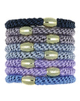 Grab & Go Pony, 8 Pack Hair Ties - Metallic Bead