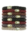 Grab & Go Pony, 8 Pack Hair Ties - Metallic Bead