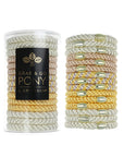 Grab & Go Pony Tube, 15 Hair Ties - Metallic Bead