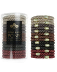 Grab & Go Pony Tube, 15 Hair Ties - Metallic Bead