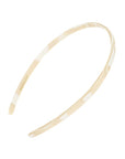 France Luxe thin, marbled ivory white headband for women - 1/4" Ultracomfort Headband, Alba.