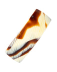 Large, French barrette ideal for thick hair - Rectangle Volume Barrette, Natural Horn, horn inspired blend of creamy ivory, warm caramel, and chestnut brown.