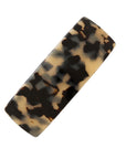 Large, French barrette ideal for thick hair - Rectangle Volume Barrette, Ivory Tokyo, Ivory Tortoise Shell.