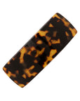 Large, French barrette ideal for thick hair - Rectangle Volume Barrette, Tokyo, Tortoise Shell.