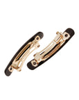 Mini Rectangle Barrette Pair - Classic