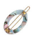 New Cutout Oval Tige Boule Barrette - Classic