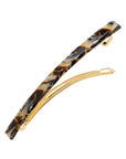Long, golden sand and rich brown hair clip featuring a French barrette style clasp, ideal for fine to medium hair - Long & Skinny Barrette, Lasco.