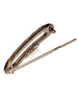 Small hair clip featuring a ball and post clasp, ideal for fine hair or small sections - Mini Oval on Tige Boule Barrette, Onyx.