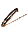 Small hair clip featuring a ball and post clasp, ideal for fine hair or small sections - Mini Oval on Tige Boule Barrette, Tokyo.