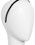 Thin headband features gentle, no-slip teeth, ideal for all hair types - 1/4" Ultracomfort Headband, Black, classic black.