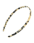 France Luxe thin, Ivory Tortoise Shell headband for women - 1/4" Ultracomfort Headband, Ivory Tokyo.