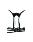 Side view of a black France Luxe large claw hair clip, ideal for thick or curly hair.