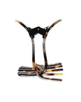 Side view of a classic tortoiseshell France Luxe large claw hair clip, ideal for thick or curly hair.