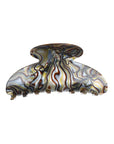 Large, French claw hair clip ideal for thick or curly hair - Large Couture French Claw Clip, Onyx, marbled gray and charcoal.