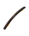 France Luxe long, metallic burnt sienna and deep chestnut barrette for women - Long & Skinny Barrette, Mojave.