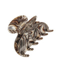 France Luxe small, marbled gray and charcoal claw hair clip for women - Small Couture French Claw Clip, Onyx.