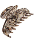 France Luxe large, marbled gray and charcoal claw hair clip for women - Large Couture French Claw Clip, Onyx.