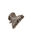 France Luxe mini, pixelated mosaic of silver with black claw hair clip for women - Mini Couture French Claw Clip, Opera Silver.