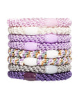 Thick, purple hair ties by L. Erickson, 8 pack