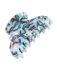 France Luxe medium, light blue, faux shell claw hair clip for women - Couture French Claw Clip, South Sea.