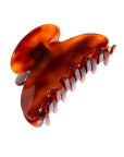 France Luxe medium, rich amber and mahogany brown claw hair clip for women - Couture French Claw Clip, Tortoise.