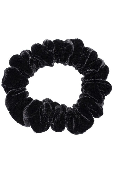 Small Black Velvet Scrunchie, handmade by L. Erickson USA