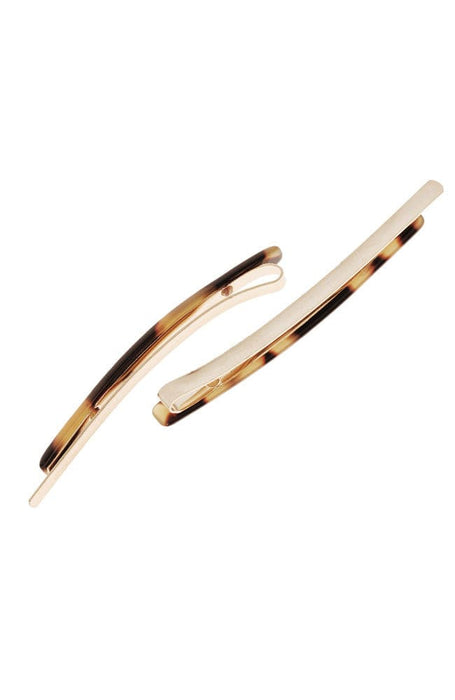 Bobby Pin Pair on Gold Wire - Classic