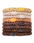 Metallic Bronze Hair Ties by L. Erickson, thick Grab and Go hair bands for thick hair