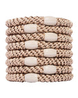 Camel Beige Hair Ties by L. Erickson, thick Grab and Go hair bands for thick hair