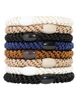 Navy, Neutral, Black Hair Ties by L. Erickson, thick Grab and Go hair bands for thick hair