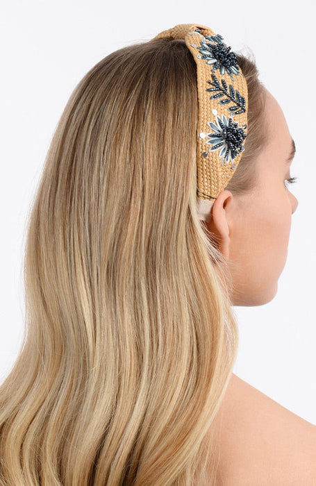 Santorini Beaded Straw Headband