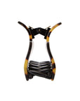 Large smooth teeth designed to hold thick hair, Large Cutout Rectangle Jaw by France Luxe
