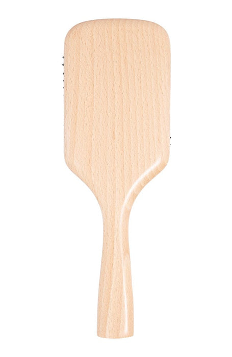 Large paddle brush with comfortable wood handle by L. Erickson