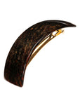 France Luxe large, metallic burnt sienna and deep chestnut barrette for women - Rectangle Volume Barrette, Mojave.