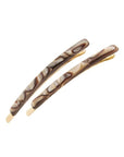 Bobby Pin Pair on Gold Wire - Classic
