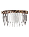 Onyx Faux Shell Side Hair Comb, made in France by France Luxe