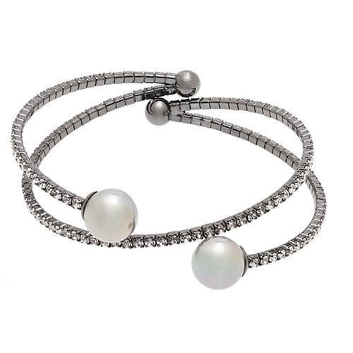 Majorca Pearl and Crystal Twist Bracelet