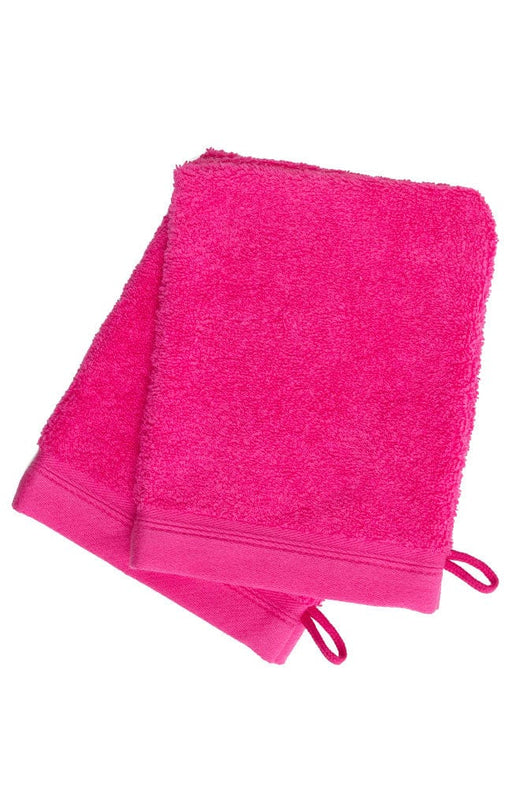 Pink Bath Mitts, 2 pack, 100% Cotton, by France Luxe Body