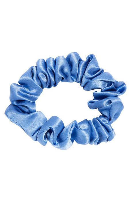 French Blue Small Silk Scrunchie by L. Erickson USA