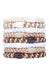 Thick, beige & white hair ties by L. Erickson, 8 pack