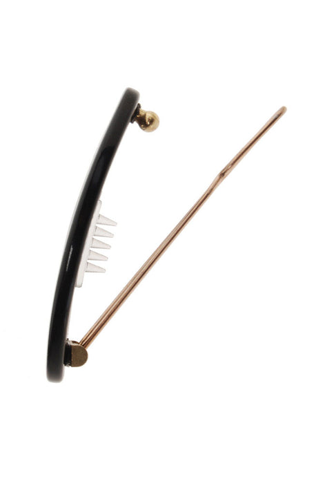 Narrow Oval Tige Boule Barrette - Classic