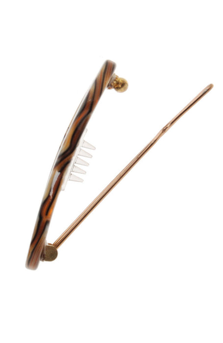 Narrow Oval Tige Boule Barrette - Classic