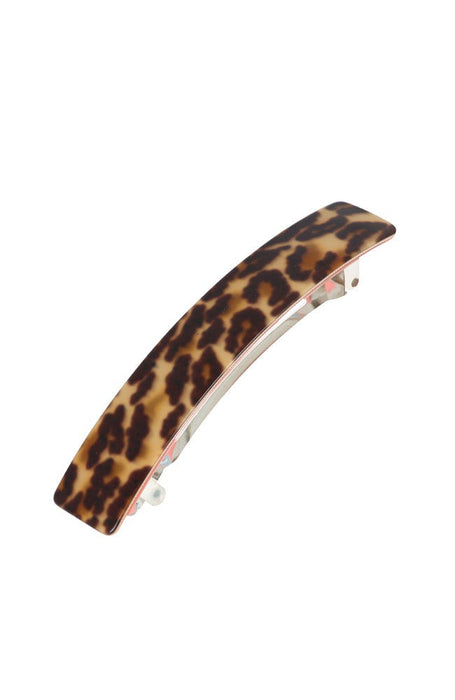 Rectangle Barrette - Leopard