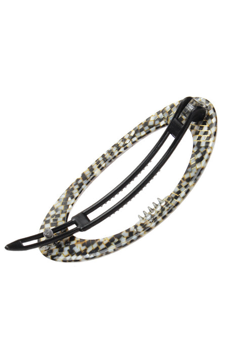 Cutout Oval Plastic Tige Boule Barrette - Classic